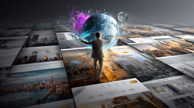 Pantalla de un ordenador mostrando un mundo de fantasia lleno de colores