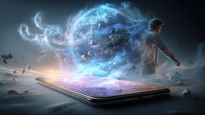 Imagen de un teléfono móvil de fantasía