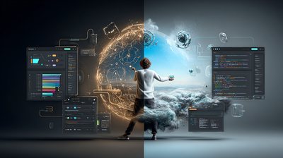 Desarrollador web trabajando delante de su ordenador