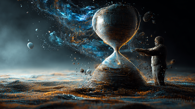 Reloj de arena midiendo la duración de un sitio web