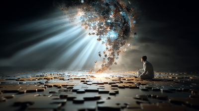 Imagen de un puzzle a medio resolver