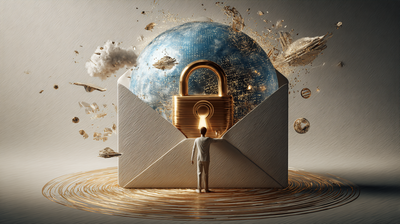 Icono de un sobre de correo electrónico con un candado indicando su seguridad